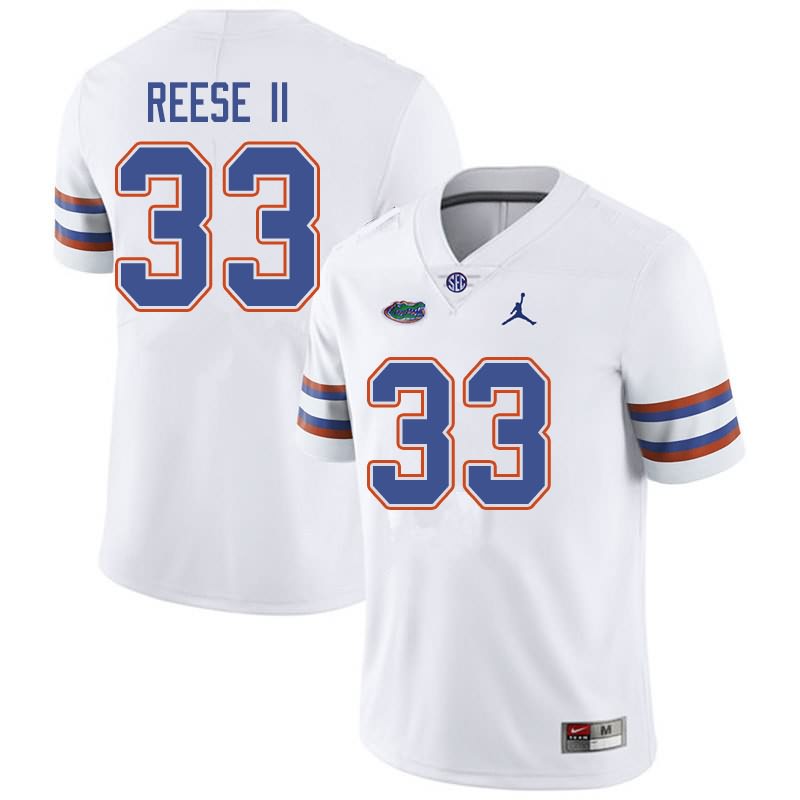 NCAA Florida Gators David Reese II Men's #33 Jordan Brand White Stitched Authentic College Football Jersey ZRW7264PX